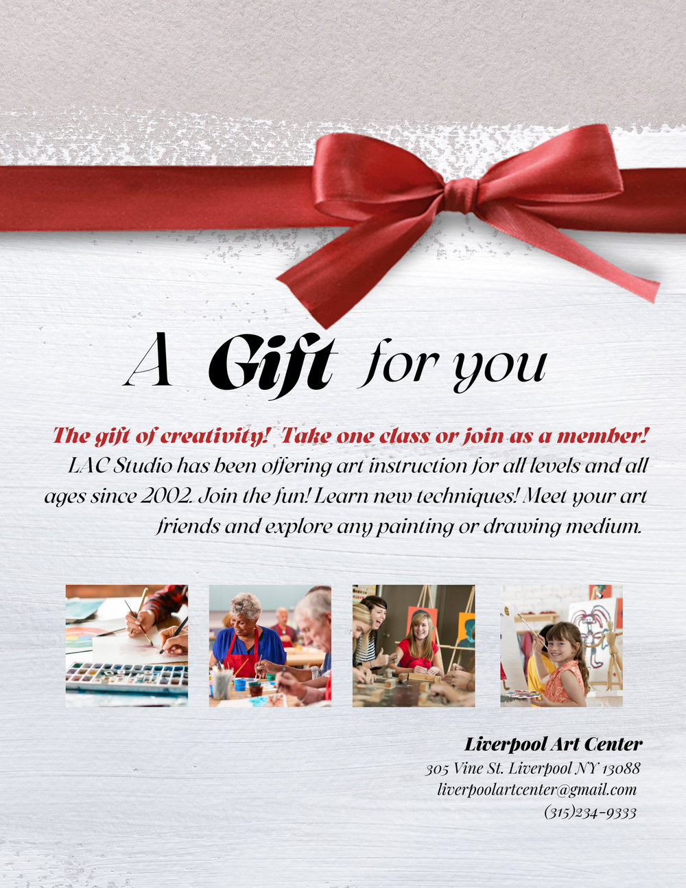 Gift Certificate LAC STUDIO — Liverpool Art Center